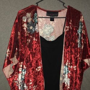 Polly & Esther velvet cardigan